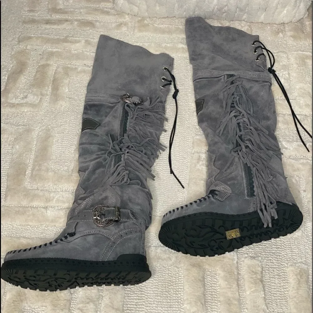 New Free People El Vaquero Drifter Tall Mocc Boots